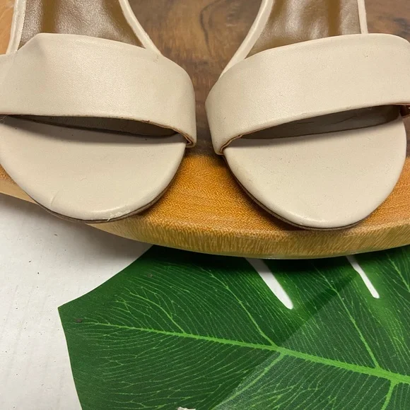 Aldo Leather Multi Gold Strap Ankle Strap Heels - Picture 4 of 10